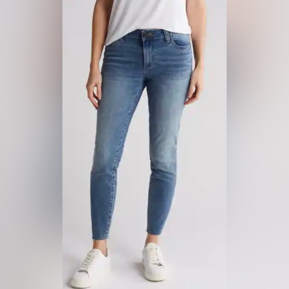 Seven 7|Women's Blue skinny Jeans in size 16•••Plus size closet staple,raw hem- - Picture 1 of 13